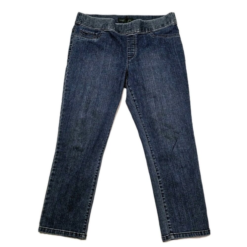 LRL Lauren Jeans Company Comfort Stretch Jeans Women's Sz 14 Acid Wash